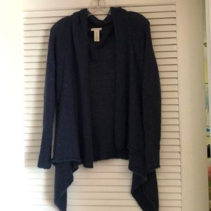 White & Warren ctn/mohair blend boucle sweater